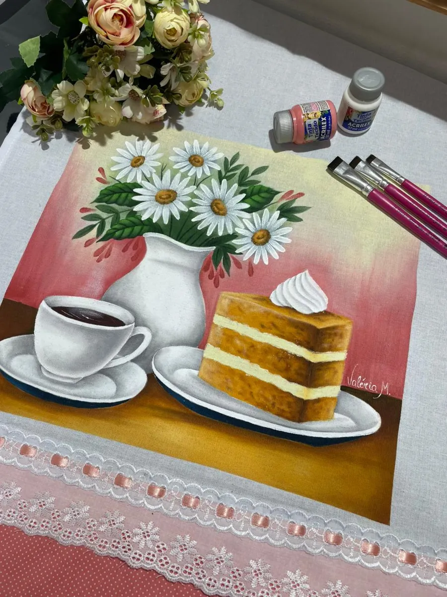 Pano de copa Café com Bolo - Foto 2