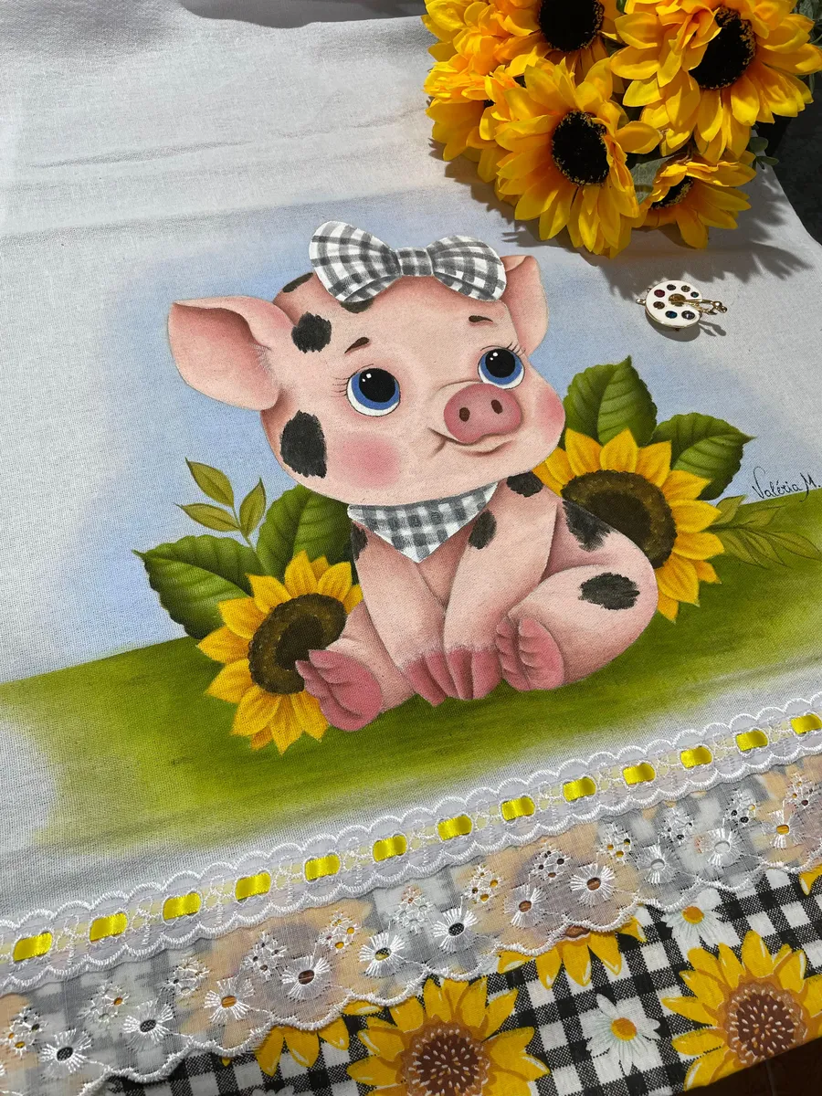 Pano de copa fazenda Porquinha Charmosa