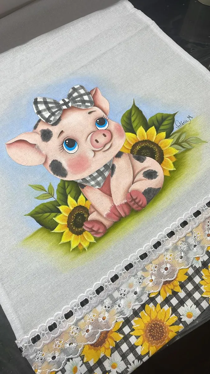 Pano de copa fazenda Porquinha Charmosa - Foto 2